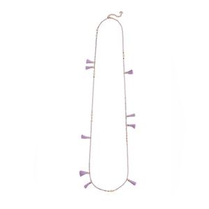 Kendra Scott Augusta Rose Gold Long Necklace In Lilac Mother of Pearl Mix